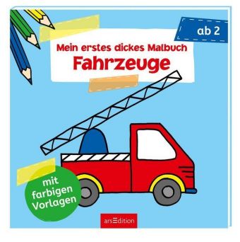 Mein erstes dickes Malbuch ab 2 - Fahrzeuge