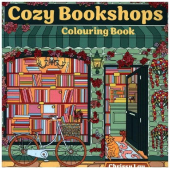 Cozy Bookshops: Colouring Book