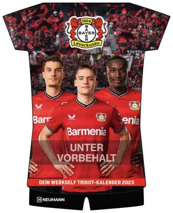 Bayer 04 Leverkusen 2024 Trikotkalender - Fußball-Kalender - Wand-Kalender - Fan-Kalender - 34,1x42