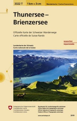 3322T Thunersee - Brienzersee Wanderkarte
