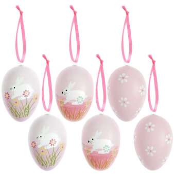 Eier Set, Rosa, 6 Stück