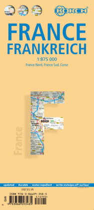 Borch Map Frankreich. France