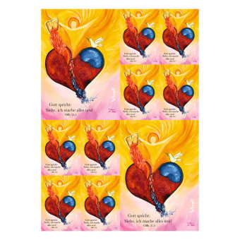 5er-Set Stickerkarte »Gott spricht: Siehe, ich mache alles neu« Offb 21,5