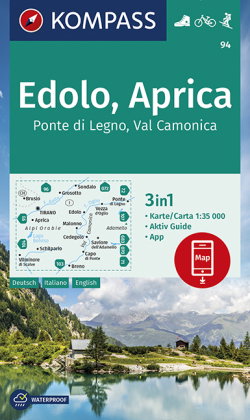 KOMPASS Wanderkarte 94 Edolo, Aprica, Ponte di Legno, Val Camonica 1:35.000