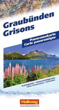 Hallwag Panoramakarte Graubünden