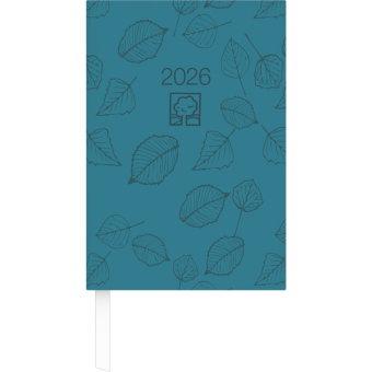 Zettler Wochenbuch Blauer Engel türkis 1W/2S 2026 - Buchkalender 15 × 21 cm, 1 Woche auf 2 Seiten, R