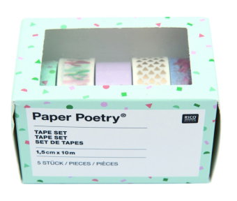 Tapeset Tropical Spring, Flamingo, 5 Stück