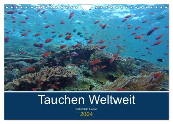 Tauchplätze Weltweit (Wandkalender 2024 DIN A4 quer), CALVENDO Monatskalender