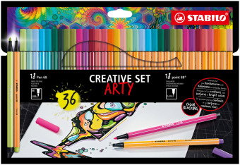 STABILO point 88/Pen 68 ARTY 36er Kartonetui