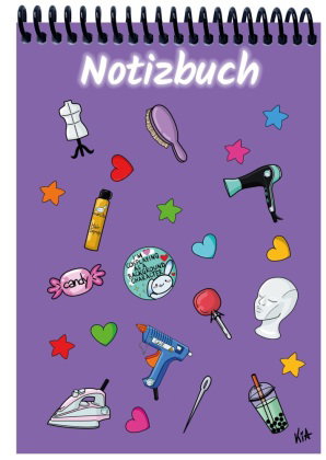 A 4 Notizblock Manga Items, lila, liniert