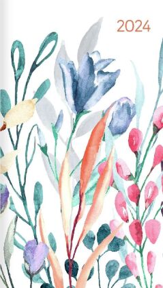 Miniplaner Style Blumenwiese 2024 - Taschen-Kalender 9x15 cm - Weekly - 64 Seiten - 1 Seite 1 Woche