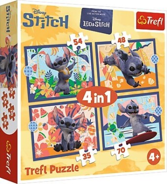 4 in 1 Puzzle 35, 48, 54, 70 Teile Lilo & Stitch der Film