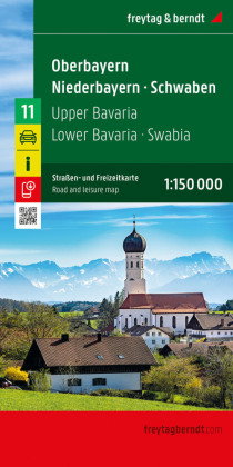 freytag & berndt Straßenkarte Oberbayern - Niederbayern - Schwaben 1:150.000