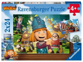 Ravensburger Kinderpuzzle - 05070 Unser kluges Köpfchen Wickie - Puzzle für Kinder ab 4 Jahren, mit