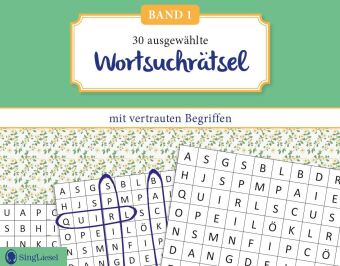 Wortsuchrätsel für Senioren mit vertrauten Begriffen. Rätselspaß, Beschäftigung und Gedächtnistraini