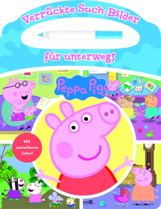Peppa Pig - Verrückte Such-Bilder für unterwegs - Wimmelbuch - Pappbilderbuch mit Stift und abwischb