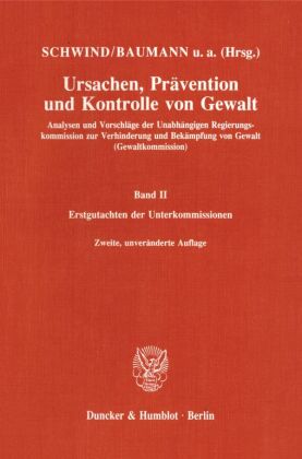 Ursachen, Prävention und Kontrolle von Gewalt.