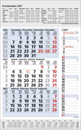 3-Monats-Planer Combi Blau 2027