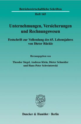 Unternehmungen, Versicherungen und Rechnungswesen.