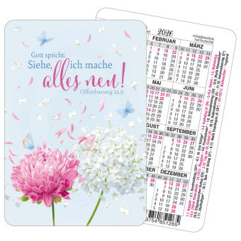 Spielkartenkalender Blumen 2026