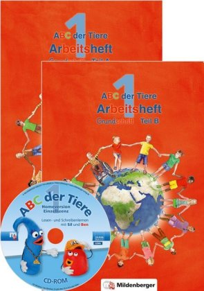 ABC der Tiere 1 - Arbeitsheft Grundschrift, Teil A und B