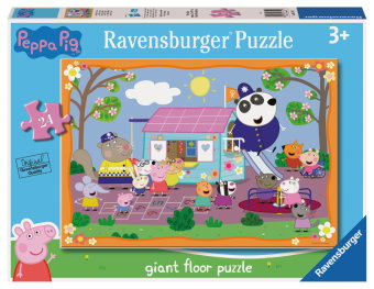 Ravensburger Kinderpuzzle 03141 - Peppa Pigs Clubhouse - Bodenpuzzle mit 24 großen Puzzleteilen, für