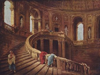 Hubert Robert - Freitreppe im Schloß von Caprarola - 500 Teile (Puzzle)