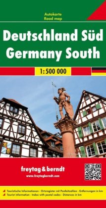 Deutschland Süd, Straßenkarte 1:500.000, freytag & berndt