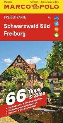 MARCO POLO Freizeitkarte 40 Schwarzwald Süd, Freiburg 1:100.000