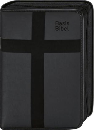 BasisBibel. Die Komfortable. Kunstlederhülle mit Reißverschluss. Schwarz