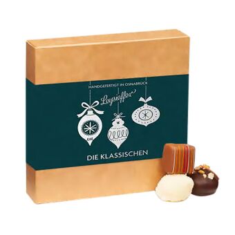 Geschenkpackung mit Weihnachtsbanderole Klass. m. A., 100 g