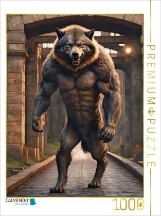 CALVENDO Puzzle Werwolf durchstreift alte Ruinen | 1000 Teile Lege-Größe 64x48cm Foto-Puzzle für glü