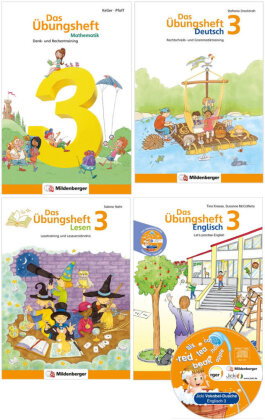 Sicher ins 4. Schuljahr - Paket: Rechnen - Schreiben - Lesen - Grammatik - Englisch · Klasse 3