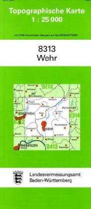 Topographische Karte Baden-Württemberg Wehr