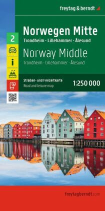 freytag & berndt Straßenkarte Norwegen Mitte 1:250.000