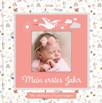 Babyalbum mit Fensterausschnitt für das 1. Lebensjahr zum Eintragen der schönsten Momente und Erinne