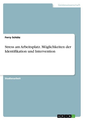 Stress am Arbeitsplatz. Möglichkeiten der Identifikation und Intervention