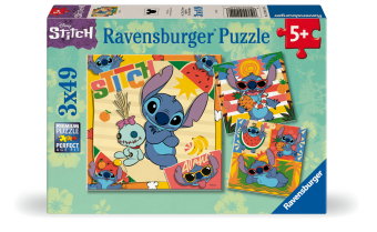 Kinderpuzzle 3x49 Teile - Disney Stitch