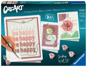 Ravensburger CreArt - Malen nach Zahlen 23552 - Gallery Wall Set - Abstract Shapes - ab 12 Jahren