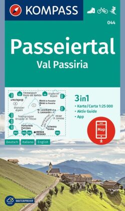KOMPASS Wanderkarte 044 Passeiertal / Val Passiria 1:25.000