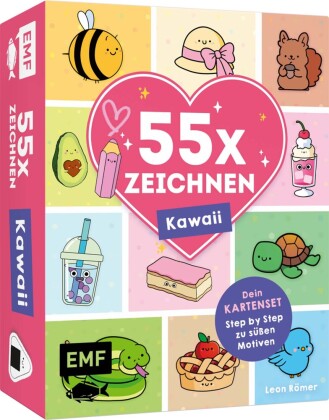 55 x Zeichnen - Kawaii: Dein Kartenset