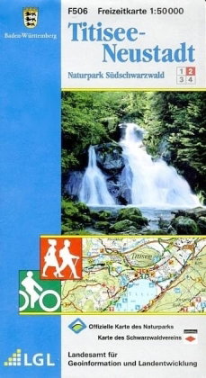 Topographische Freizeitkarte Baden-Württemberg Titisee-Neustadt