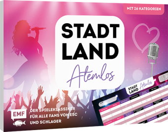 Stadt, Land, Atemlos (Schlager Edition) - Der Spieleklassiker für alle Fans von ESC und Schlager - v