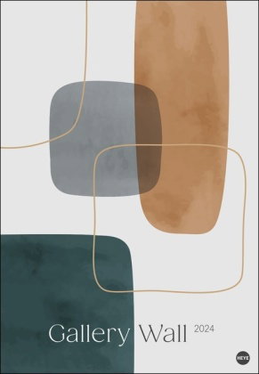 Gallery Wall Posterkalender 2024. Einzigartiger Wandkalender mit 12 modernen und minimalistischen Ku