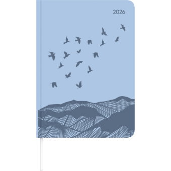 Alpha Edition - Lady Journal Grande Deluxe Sky 2026 - Taschenkalender A5 (15×21 cm) mit 128 Seiten &