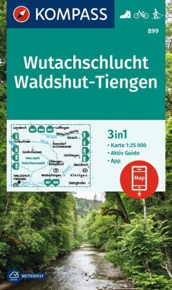 KOMPASS Wanderkarte 899 Wutachschlucht, Waldshut-Tiengen 1:25.000