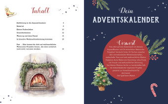 Mein Adventskalender-Buch: Winter-Watercolor-Land