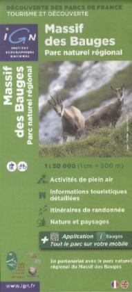 IGN Karte, Découverte des Parcs de France, Tourisme et Découverte, Massif des Bauges, Parc naturel r