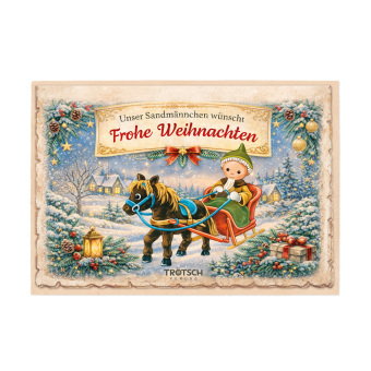 TRÖTSCH - Unser Sandmännchen Weihnachtskarte Nostalgie