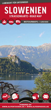 MoTourMaps Slowenien (Julische Alpen - Karawanken) Auto- und Motorradkarte 1:250.000